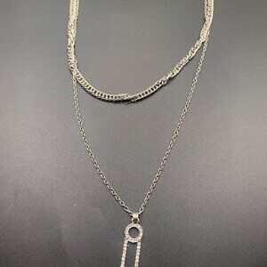 Rhinestone Pendant 18” Princess Necklace